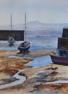 Watercolour Dysart Harbour Bright And Breezy